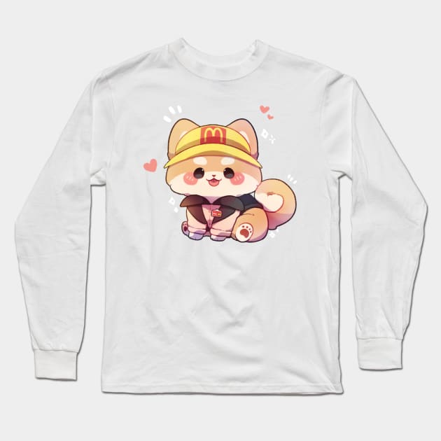 McShiba Long Sleeve T-Shirt by Cremechii